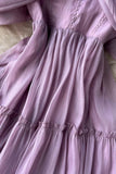 Purple Tulle Short Dress, A-Line Fashion Dress HZ0429
