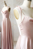 Simple Satin Long Prom Dresses, A-Line Evening Party Dresses HZ0429