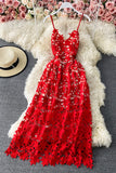 Cute V-Neck Lace Dresses A Line Party Dresses HZ0429
