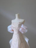 Pink Sequins Strapless Pearls Prom Dress, Beautiful Pink A-Line Party Dress HZ0429