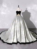 Elegant Black Velvet and Suede Long A-Line Prom Dress with Chapel Train HZ0429