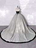 Elegant Black Velvet and Suede Long A-Line Prom Dress with Chapel Train HZ0429