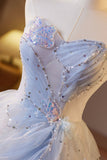 Sparkling Tulle Short Prom Dress, Beautiful A-Line Strapless Evening Party Dress HZ0429