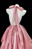 Pink Satin Halter Neck Mini Dress ¨C Puffy Skirt Formal Prom Gown HZ0429